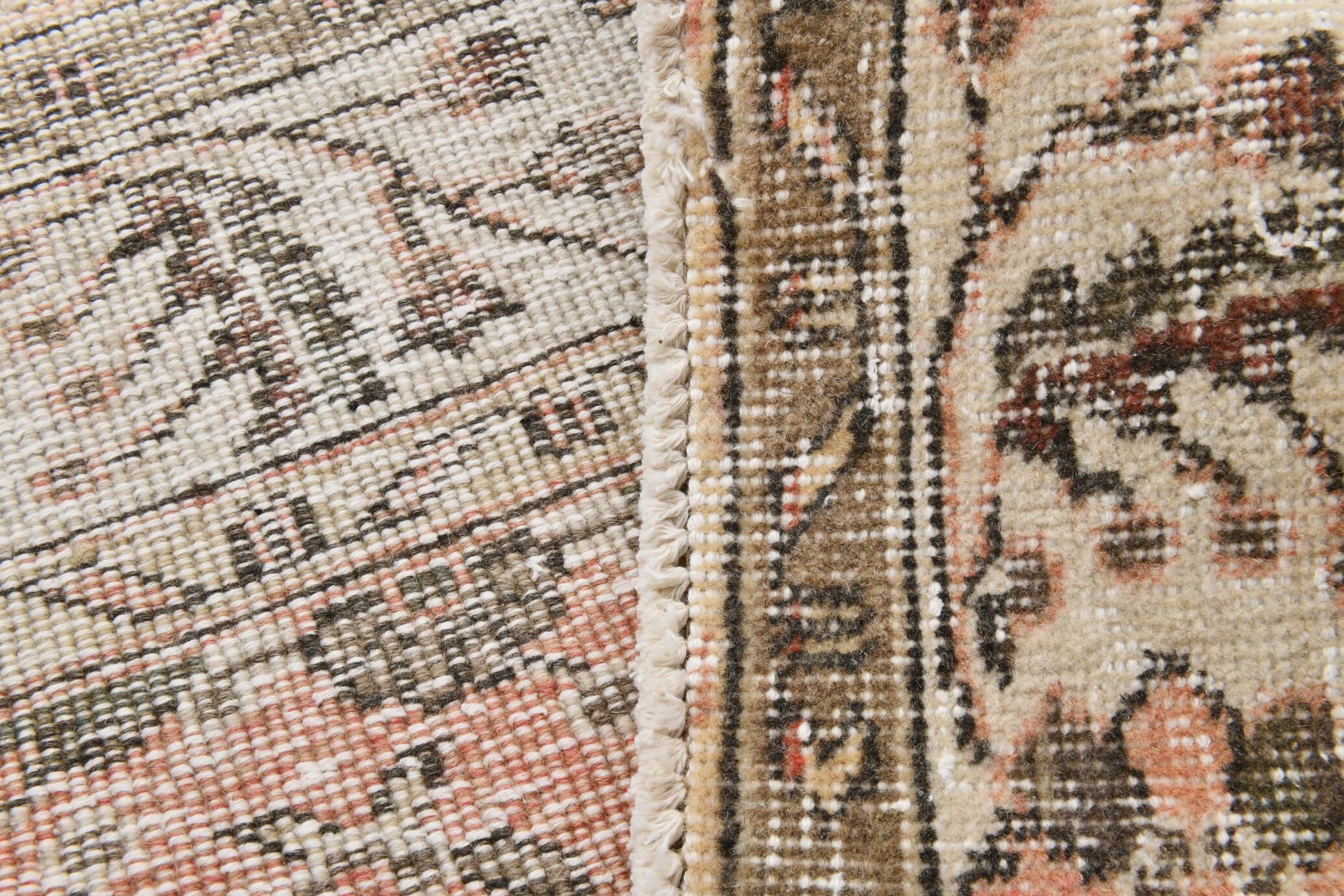 5x9 Bordered Floral Turkish Vintage Area Rug, 159x290Cm