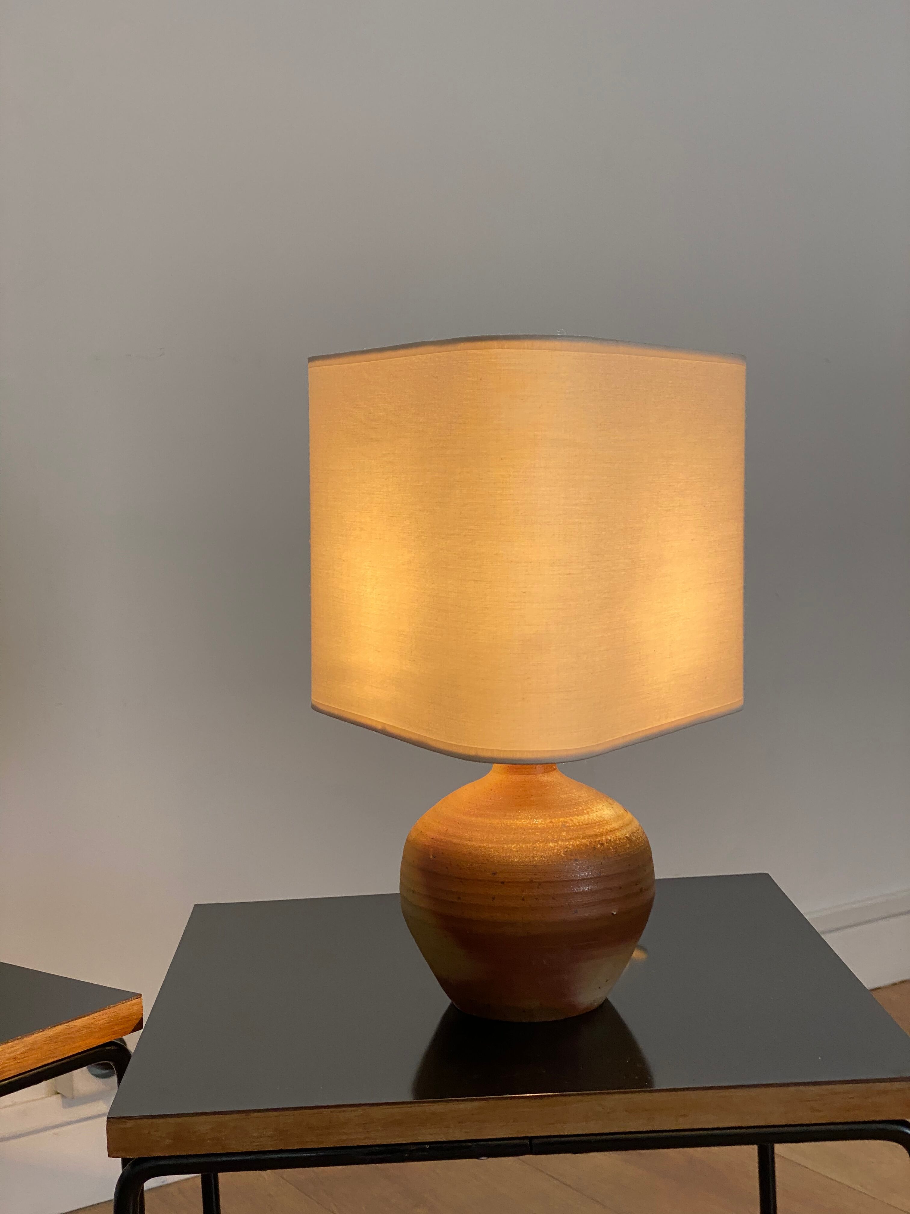 Vintage stoneware lamp