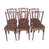 Lot of 6 mismatched bistro chairs