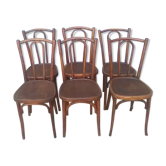 Lot de 6 chaises bistrots dépareillés