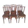 Lot de 6 chaises bistrots dépareillés