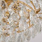 Bakalowits Chandelier, Brass and Crystal Glass, Austria, 1960s