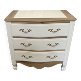 Solid wood chest of drawers in Louis XV style