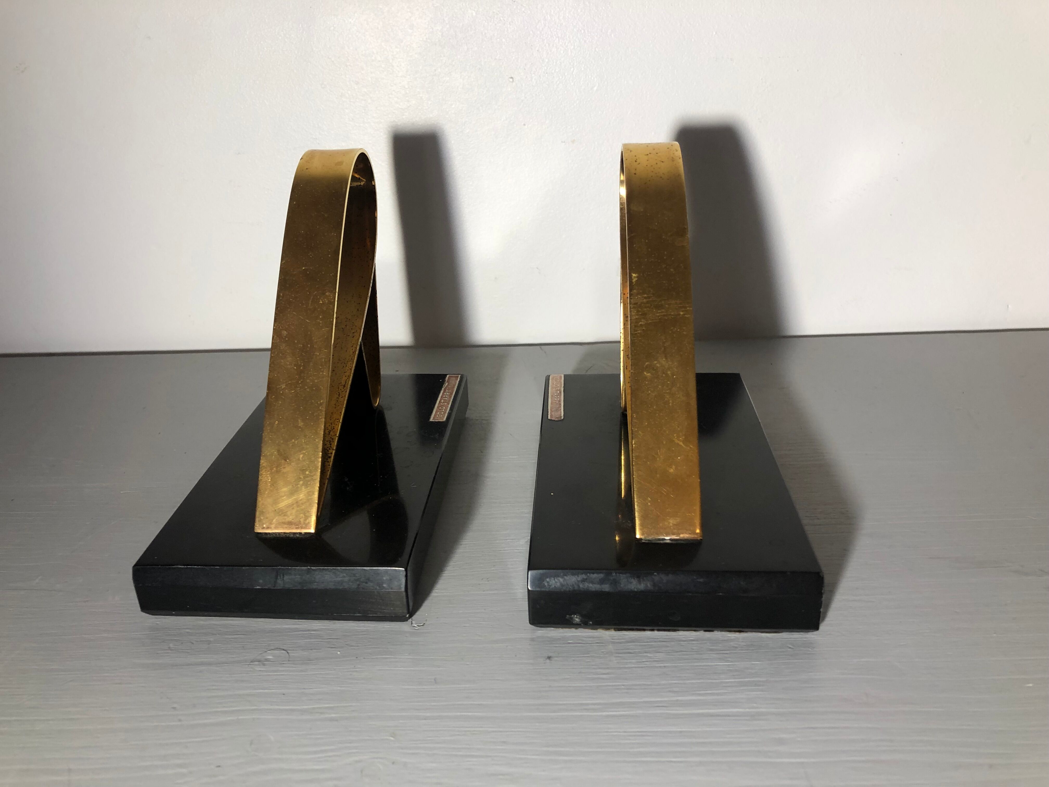 Pair of greenhouses vintage books in gold metal gold starry 1950s/1960s