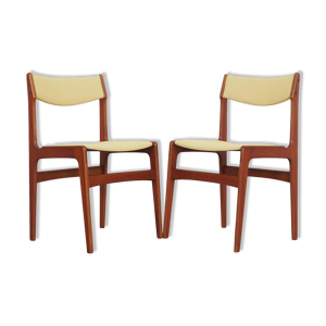 ensemble de deux chaises en teck, design danois, années 1970, production: Danemark