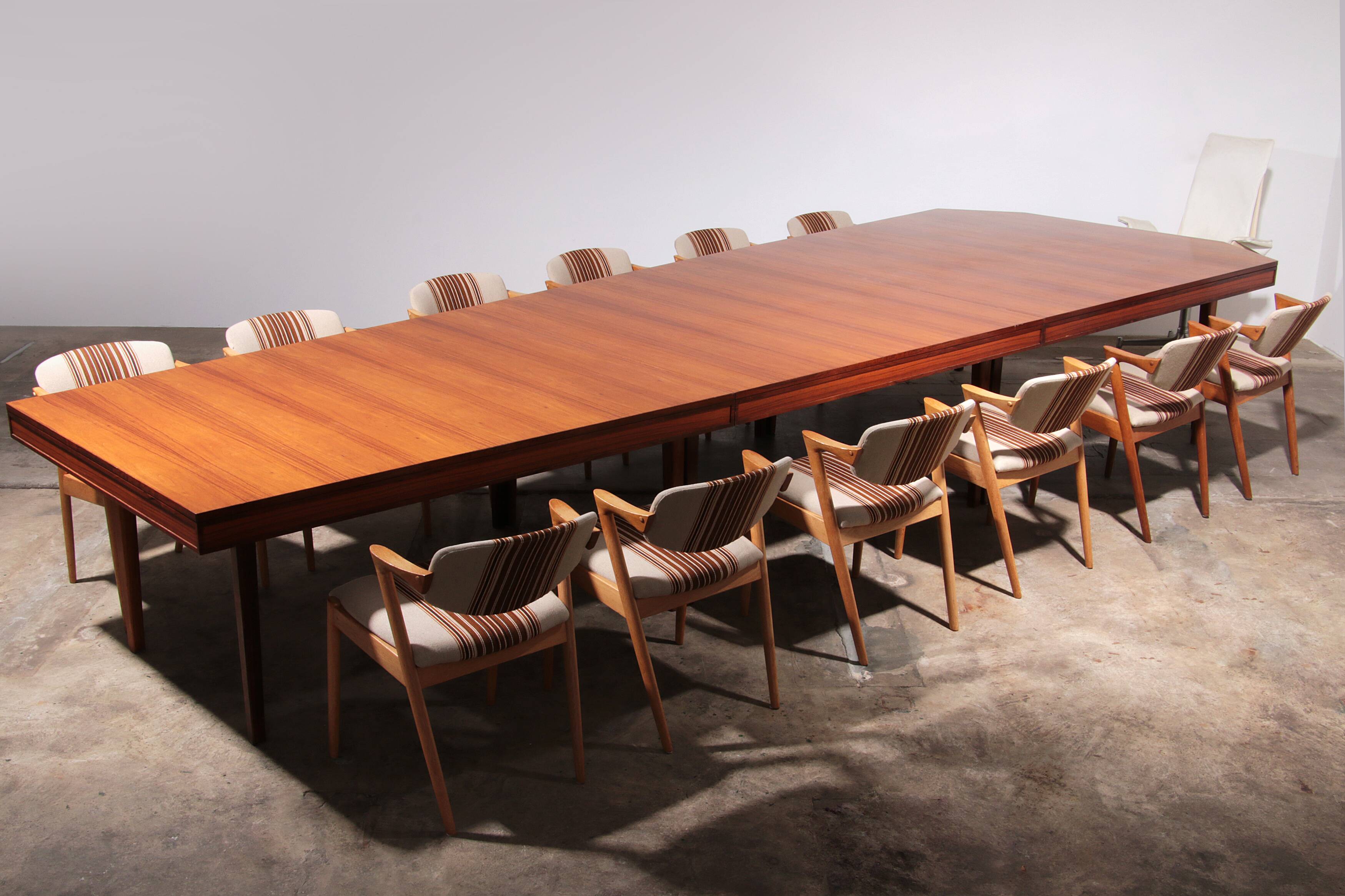 XXXL Mid-Century Teak Conference Board table from Volvo Stockholm 1960 from NK Inredning Stockhlom