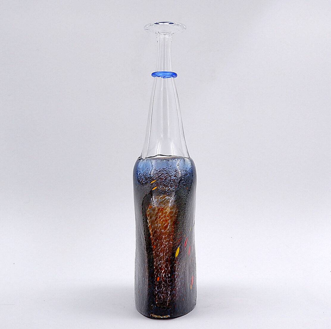 Very large Swedish satellite glass vase by Bertil Vallien for Kosta Boda - 1980s