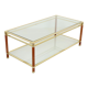 Coffee Table Italian Design Gold Plated Chrome Glass Orsenigo Hollywood Regency 120cm