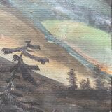 Tableau Gouache ancienne (XVIII°/XIX°) Vue ds Alpes Galcier (Vorderaar ?) Suisse