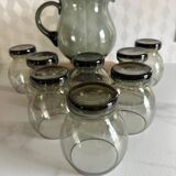 Carafe & vintage glasses service 70'