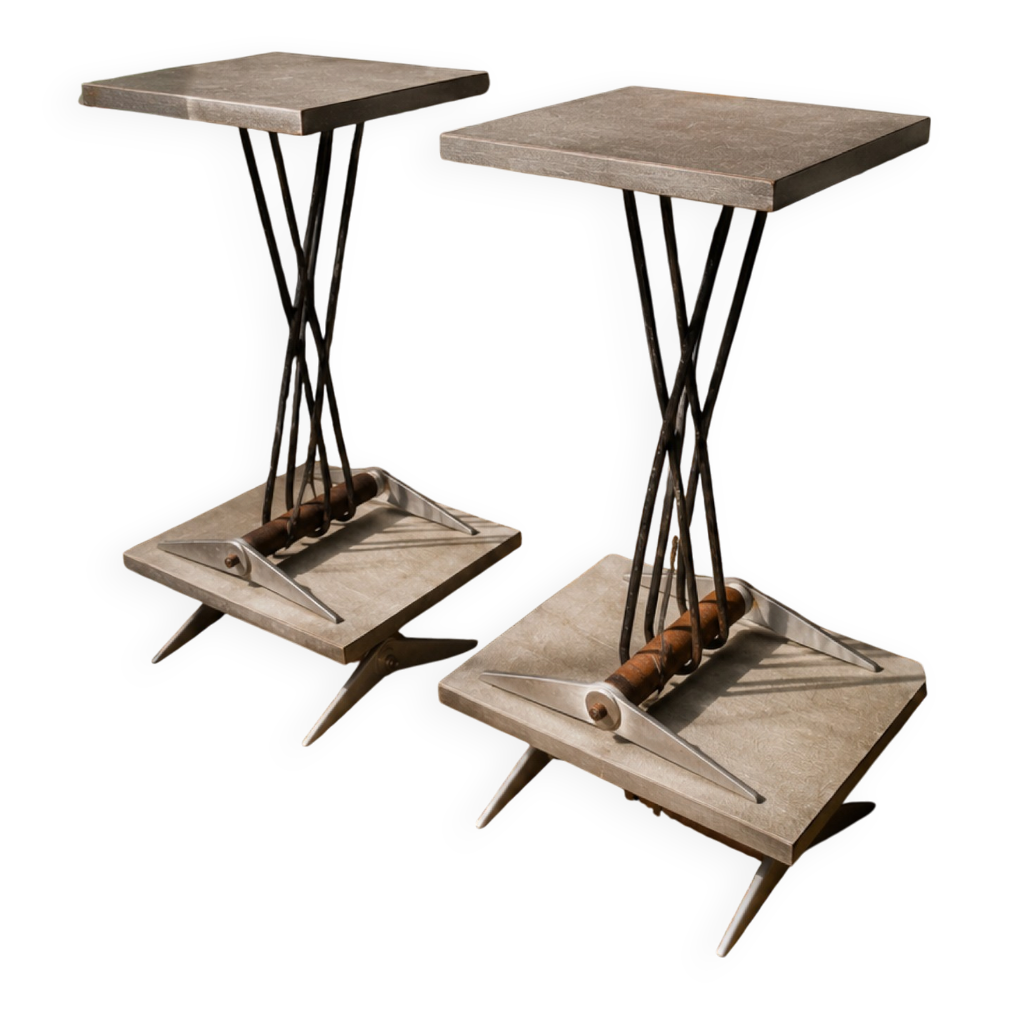 Pair of tables by Jean Prouvé 1938