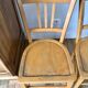 Set of 5 Luterma light blond wood bistro chairs from the 50s