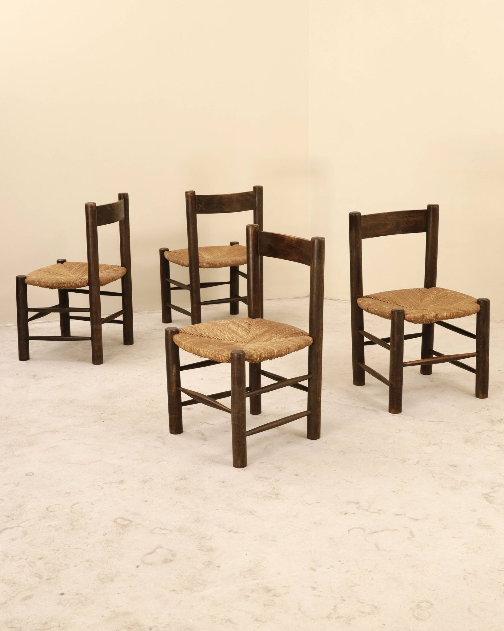 Set of four dlg chairs by Georges Robert, France, 1960s