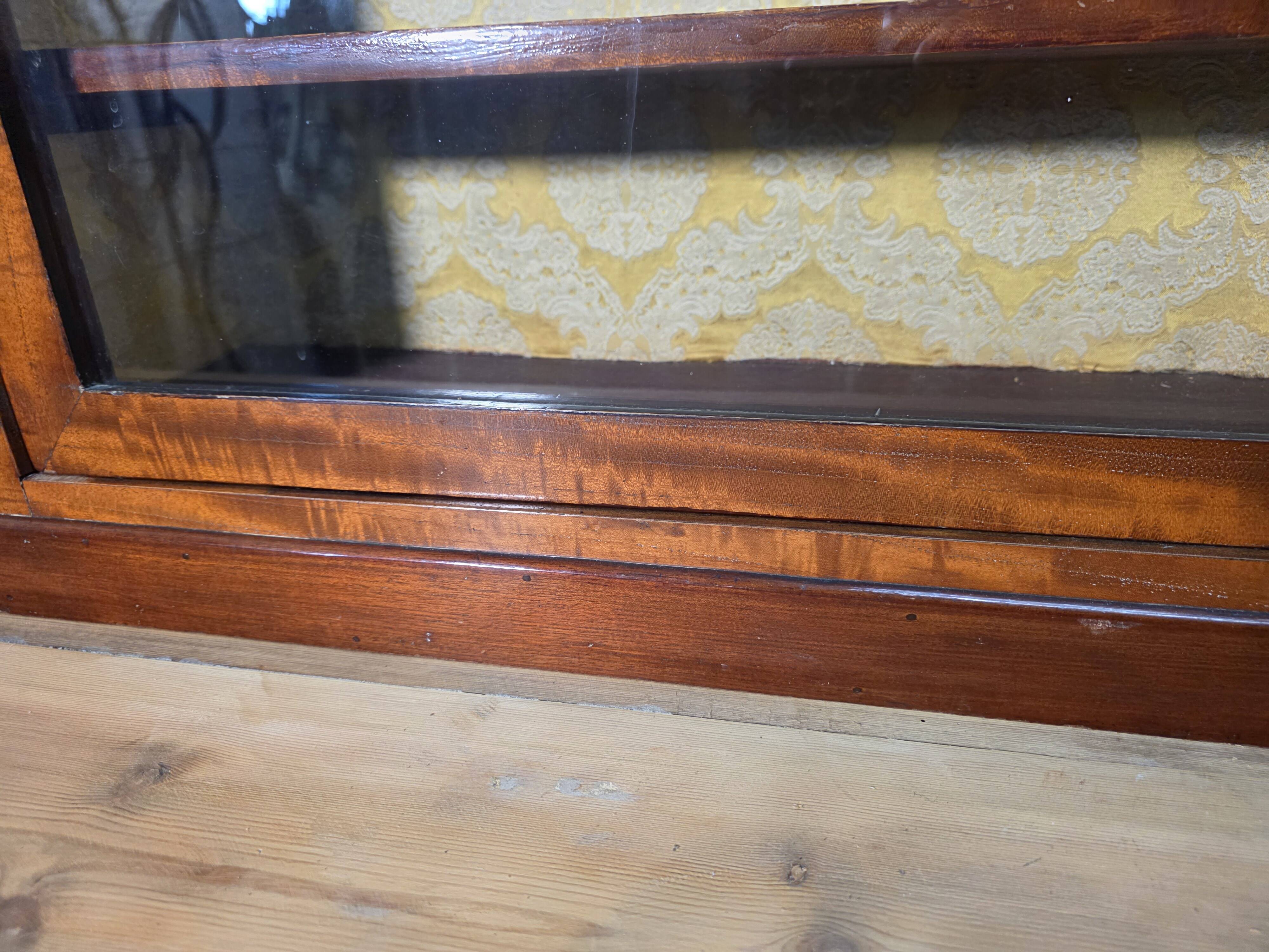 Late 19th century mahogany shop display cabinet.