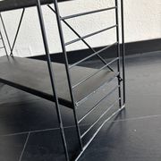 Vintage 1950 shelf taken on design legs by A. Dekker, black - 84 x 25 cm
