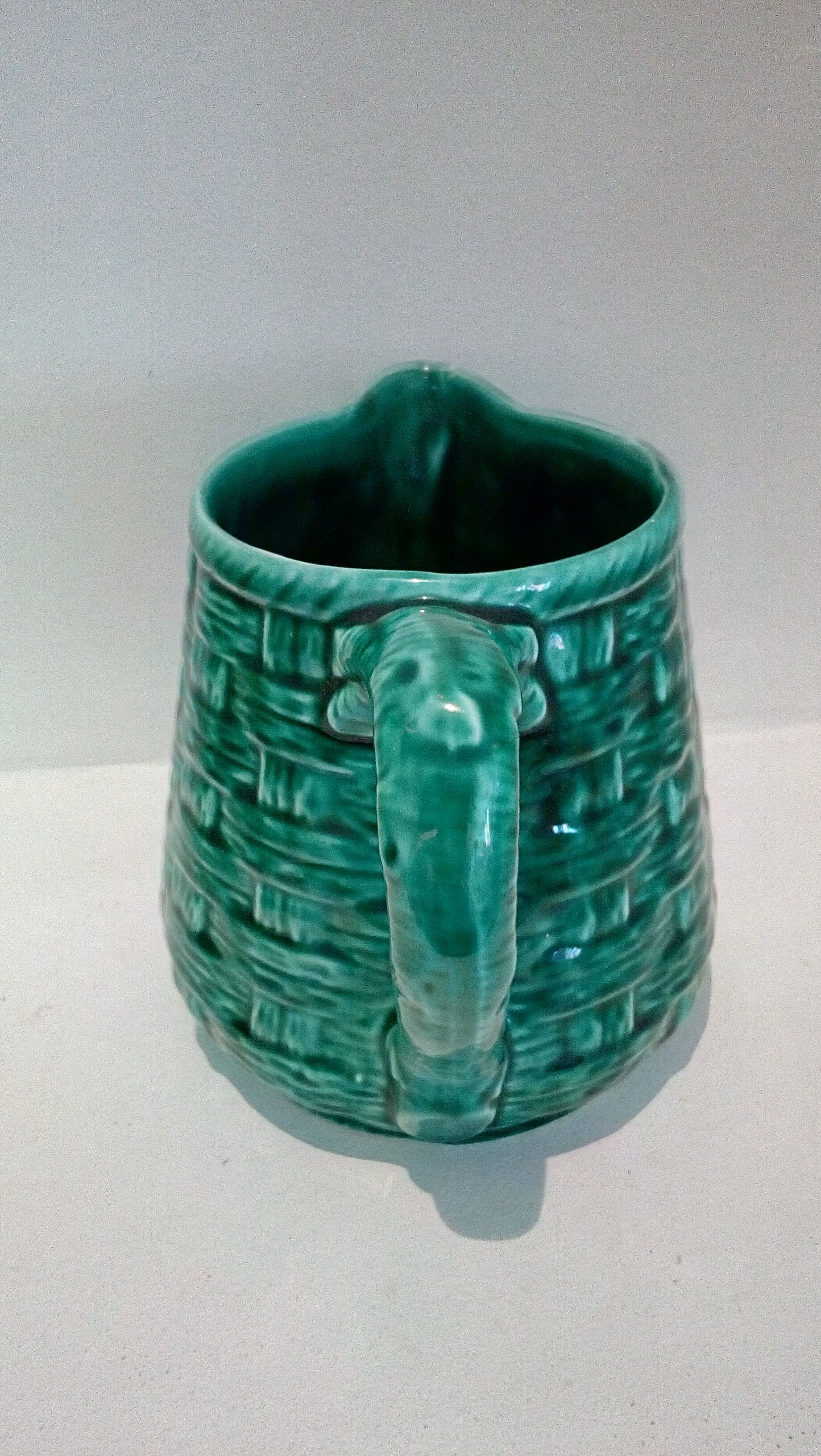 Digoin Sarreguemines braided pitcher