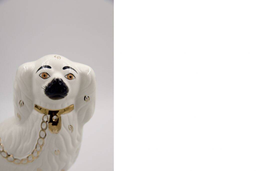 Mid-Century Staffordshire Ceramic Spaniel Mantle Dogs 1378 4 from Beswick