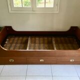 Scandinavian teak bed 70s-80s