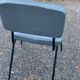 Vintage steel and dark green leather chair from the 60s