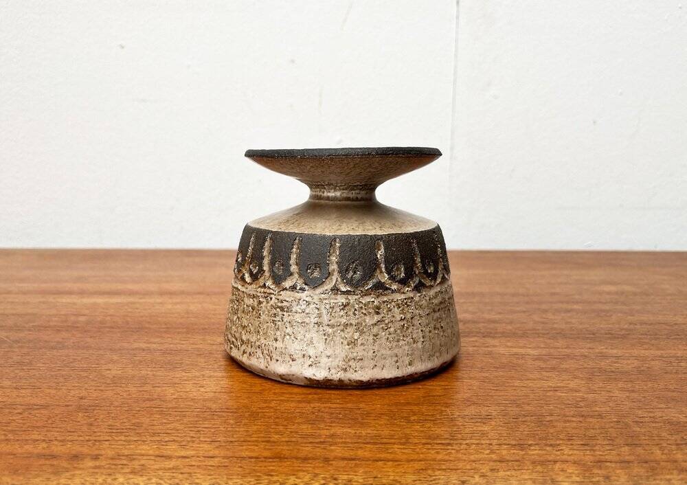 Danish Scandinavian pottery vase from the mid-century Lovemose Denmark, 1960s.