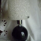 Vintage bedside lamp in Perspex, granite resin 1950