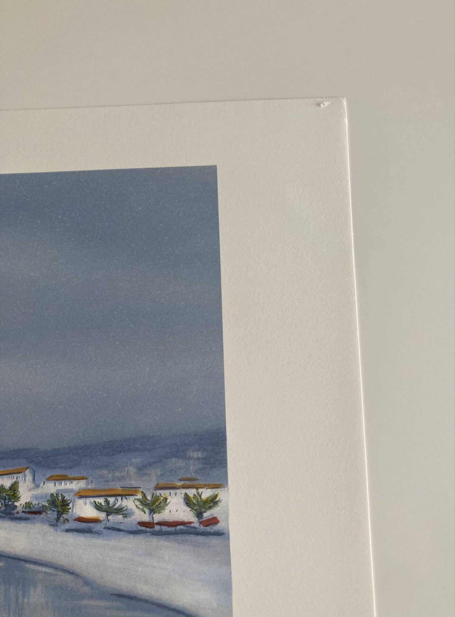 Lithograph signed by the French artist Victor ZAROU - Coastal view