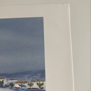 Lithograph signed by the French artist Victor ZAROU - Coastal view