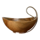 Mid-Century Modern Teak and Silver Plated Metal Bowl from Grasoli, Italy, 1960s