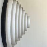 Vintage Falkenbergs wall lamp, black and white metal, Sweden 1960s