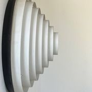 Vintage Falkenbergs wall lamp, black and white metal, Sweden 1960s