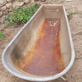 Old zinc bathtub