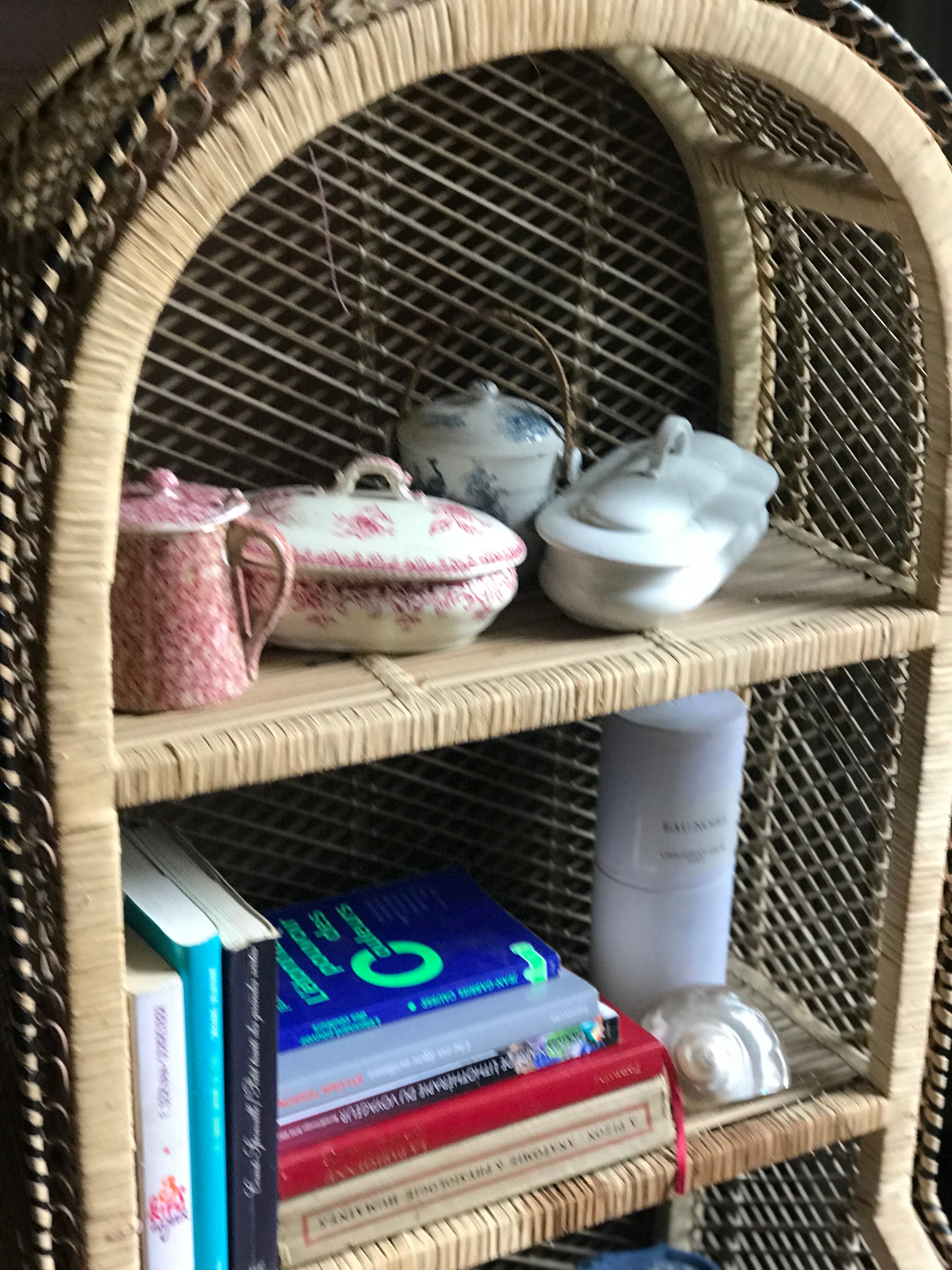 Vintage rattan cabinet