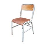Chaise vintage datée 1955 assise en cuir