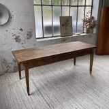 Farmhouse table in oak and walnut 2m