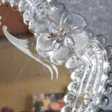 Venetian mirror 22cm X 24 cm Murano glass to pose 50s
