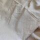 White cotton bedspread, vintage woven cotton bed throw.