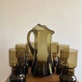 Service verre soufflé vintage 70
