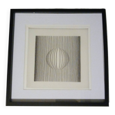 Tableau Vintage Art Optique - Victor Vasarely - Frame 40x40cm