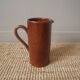 Ceramic pitcher vase with handle Scandinavian country decoration handcrafted vintage sandstone