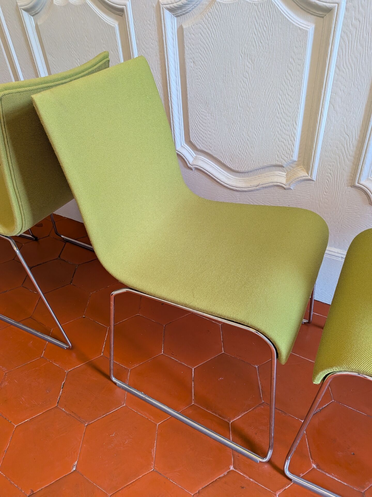 Set of 4 designer chairs by Franzolini for Crassevig