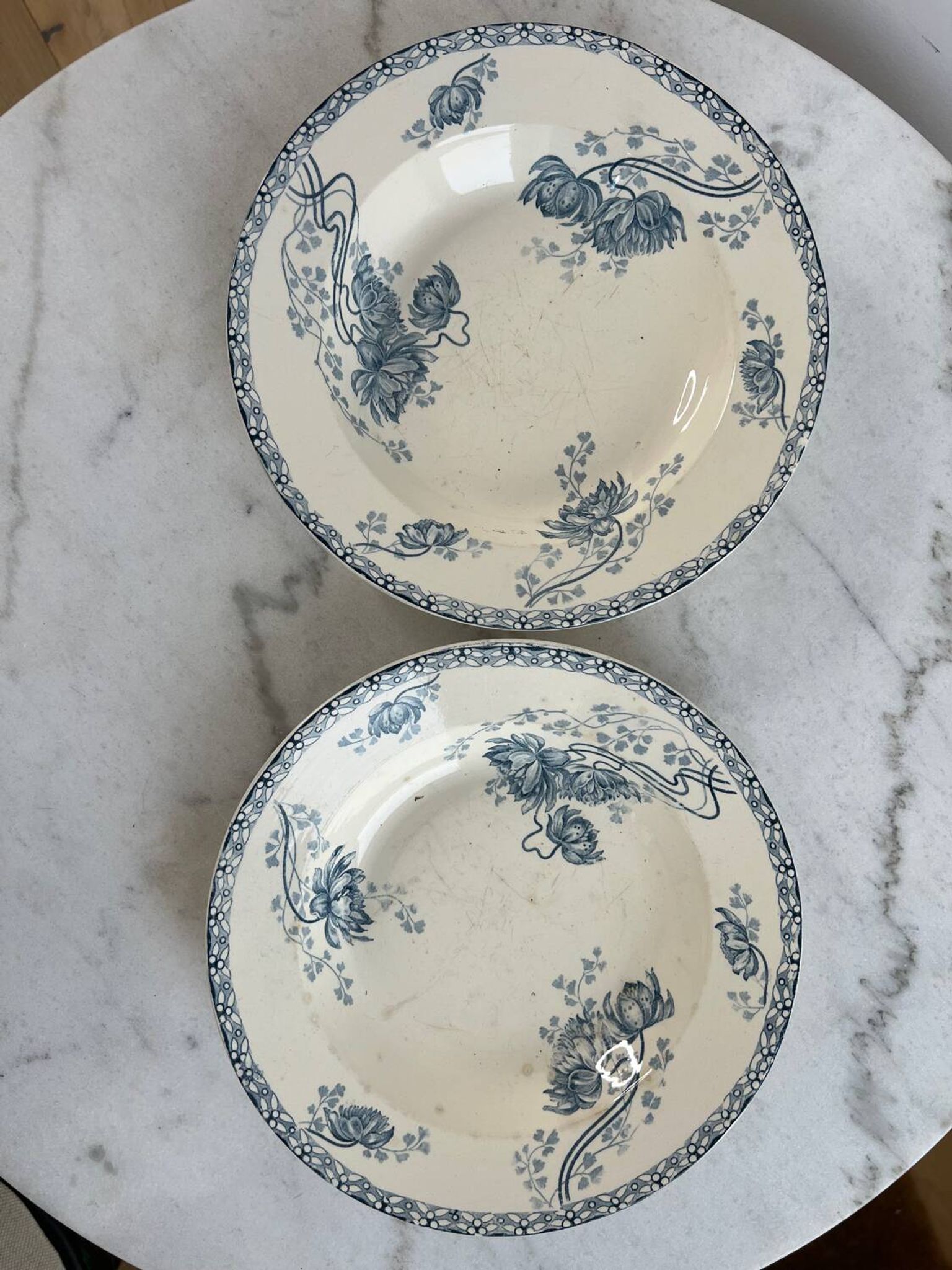 Lot de 2 assiettes creuses ROYAT Sarreguemines