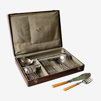 Silver cutlery box early 20th century