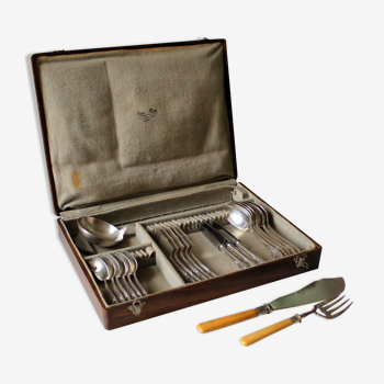 Silver cutlery box early twentieth century