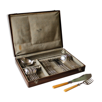 Silver cutlery box early 20th century