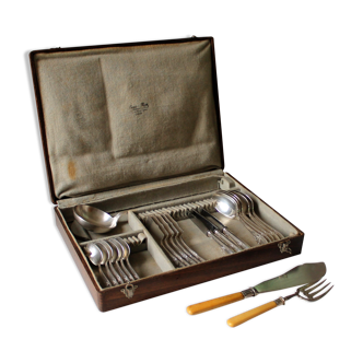 Silver cutlery box early twentieth century