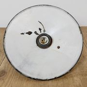 Lumière émaillée verte industrielle, années 1950