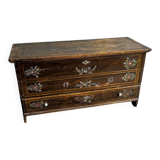 Antique 1903 French wedding chest trunk coffer, 1903 France.