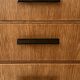 Pair of modernist honey wood bedside tables, 1950 design.