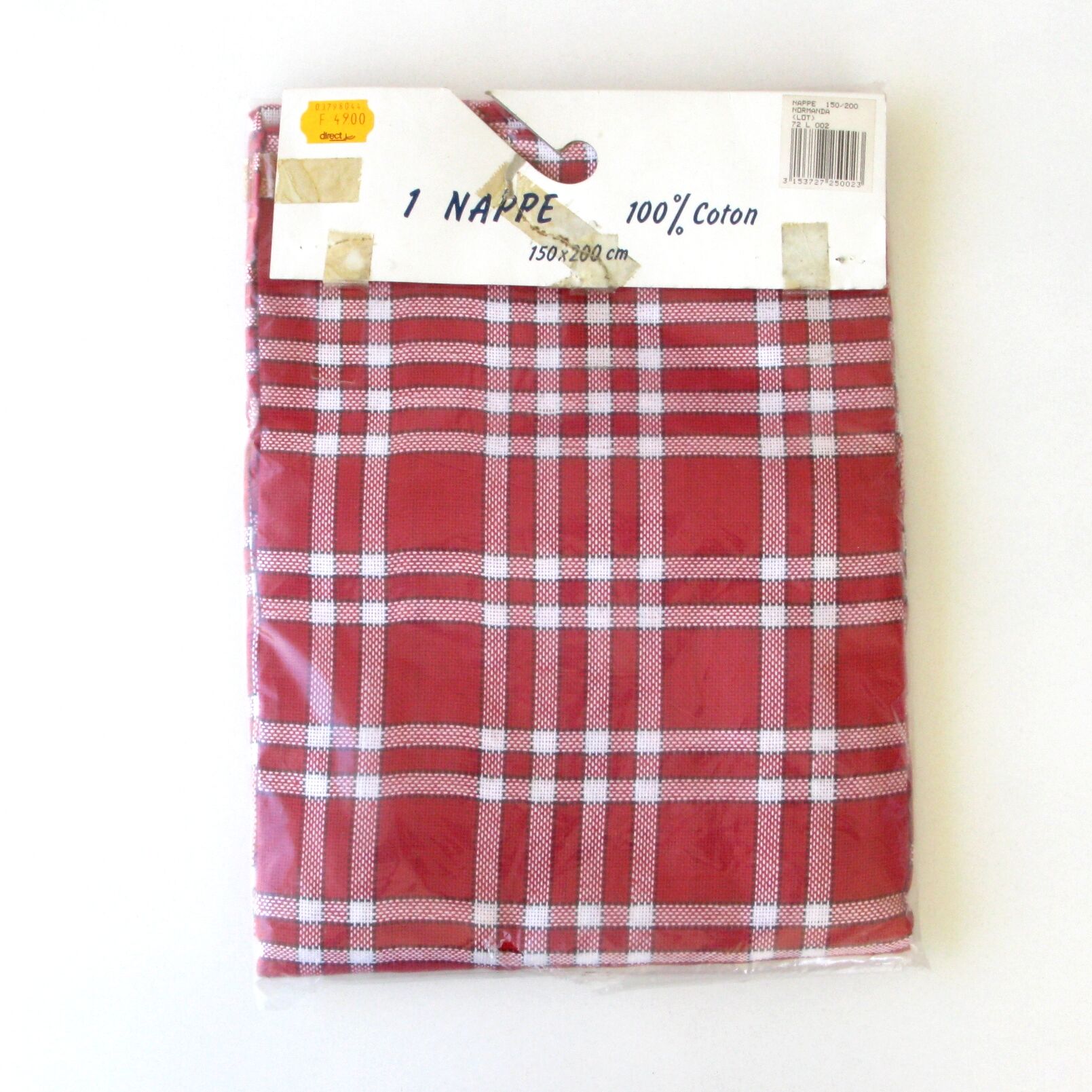 Tablecloth bistro tiles red old vintage model Normanda - 150x200cm