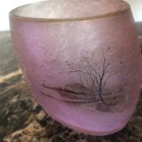 Daum vase in frosted glass